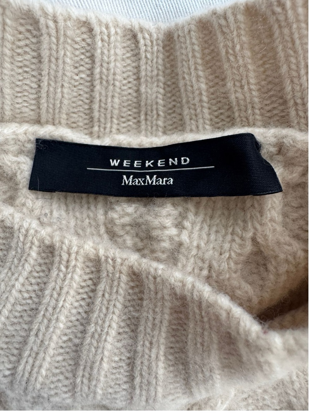 Weekend MaxMara Accordo Cable Knit Cream Sweater - Picture 3 of 7